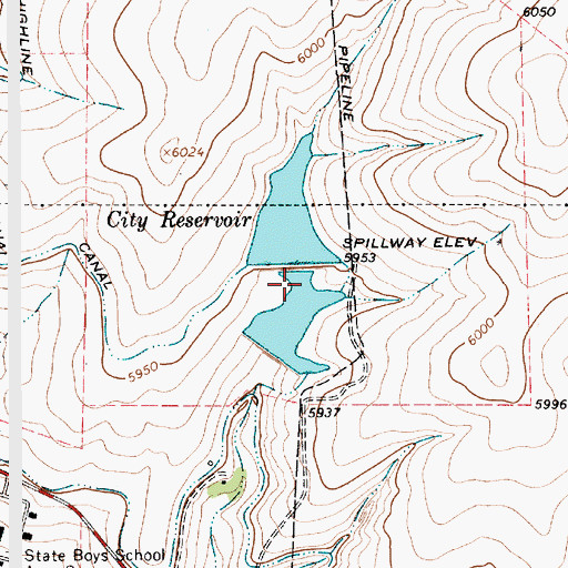 Topographic Map of Springer Reservoir Number One Dam, NM