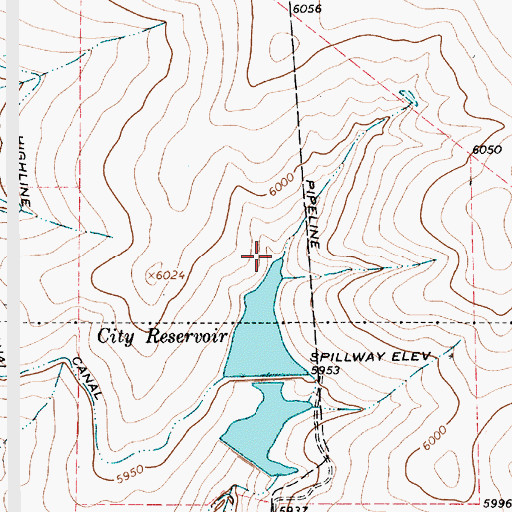 Topographic Map of Springer Reservoir Number Two Dam, NM