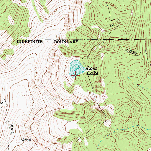 Topographic Map of Lost Lake Dam, NM