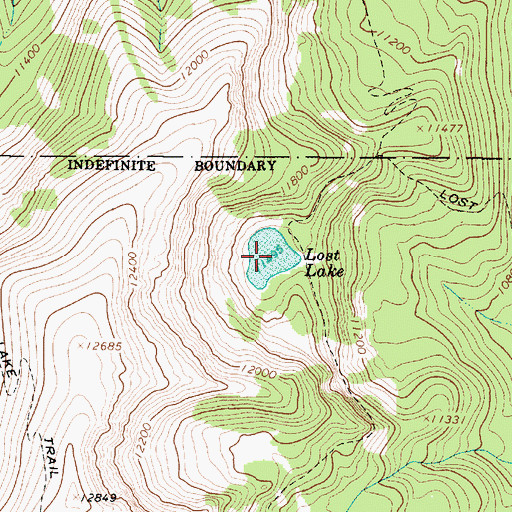 Topographic Map of Lost Lake, NM
