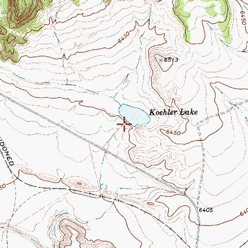 Topographic Map of Koehler Dam, NM