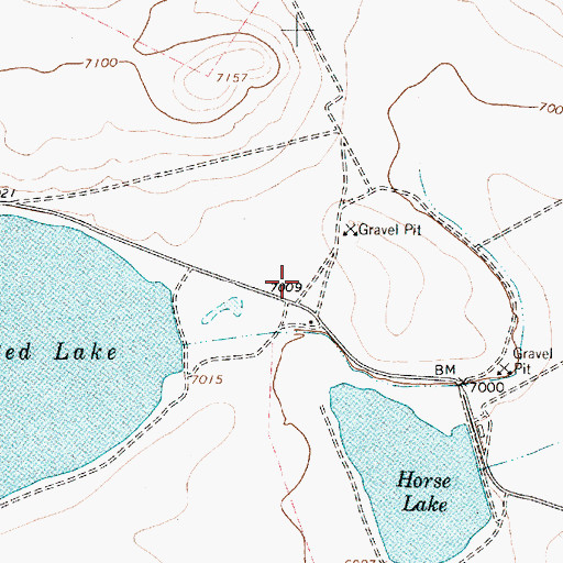 Topographic Map of Red Lake La Cueva Dam Number Two, NM