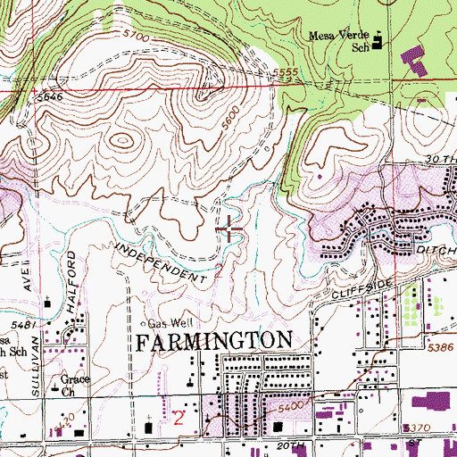 Topographic Map of 30th Street Dam, NM