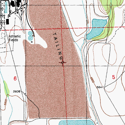 Topographic Map of Kennicott Reservoir Lake Number 1 Dam, NM