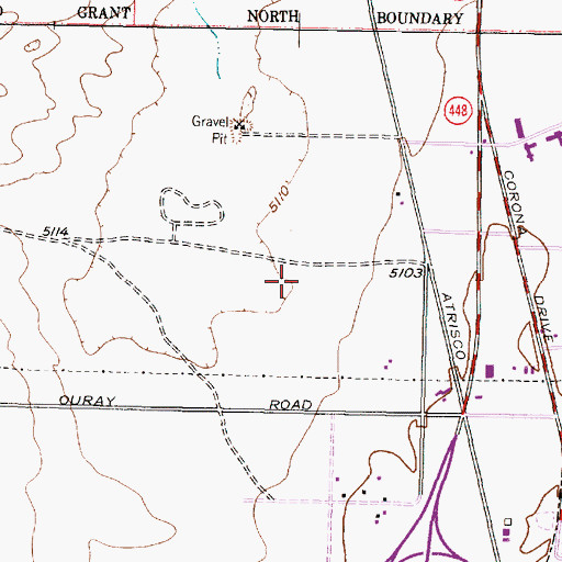 Topographic Map of Ladera Storm Drainage Dam Number 15, NM