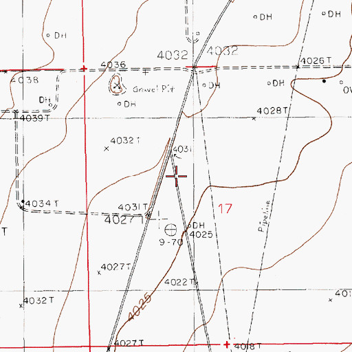 Topographic Map of Mississippi Chem Corp Tailings Pond Dam, NM
