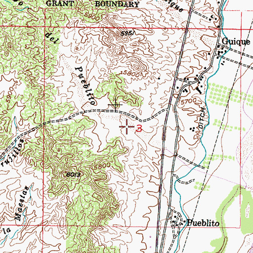 Topographic Map of Sebastian Martin Black Mesa Site One Dam, NM