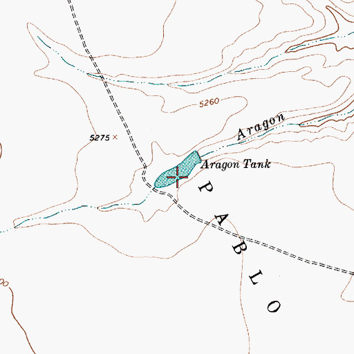 Topographic Map of Aragon Dam, NM