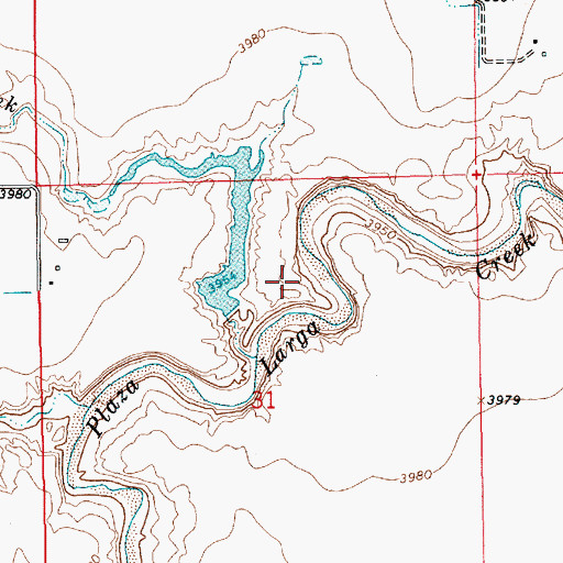 Topographic Map of Hittson Creek Dam, NM