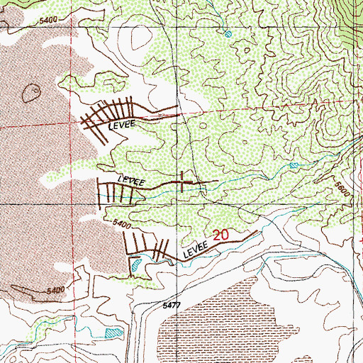 Topographic Map of Phelps Dodge Tailing Dam Number Three, NM