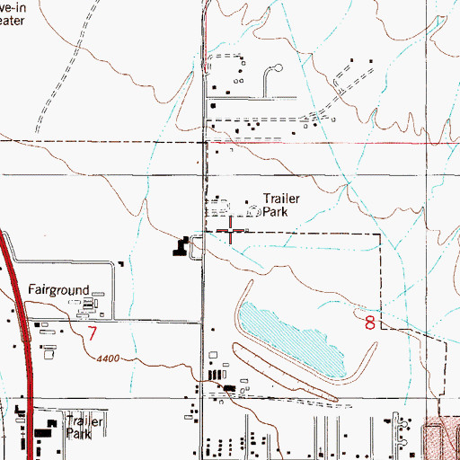 Topographic Map of Alamogordo Water Supply Reservoir Dam, NM