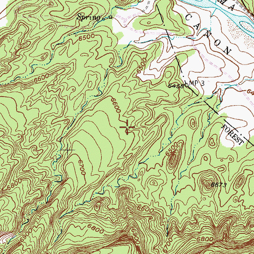Topographic Map of Chama River Canyon Wilderness, NM