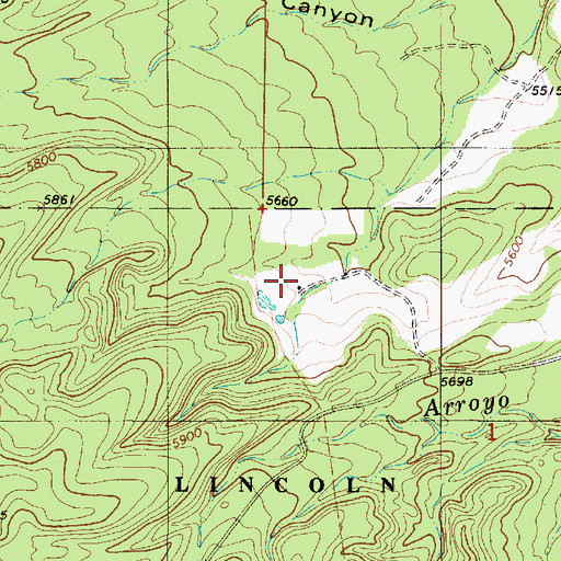 Topographic Map of Taylor Ranch, NM