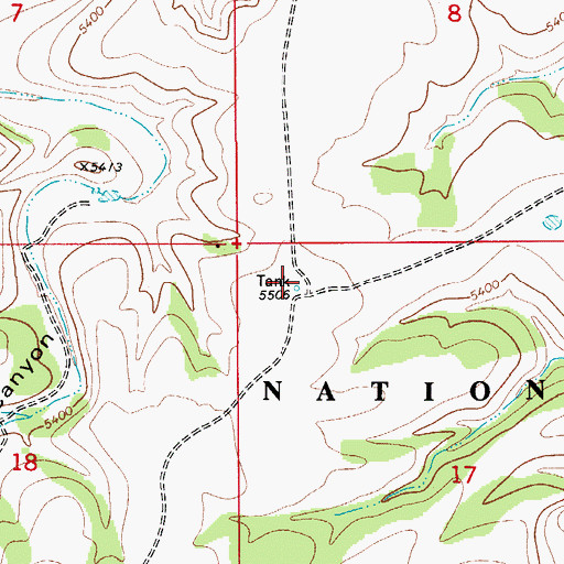 Topographic Map of Sandia, NM