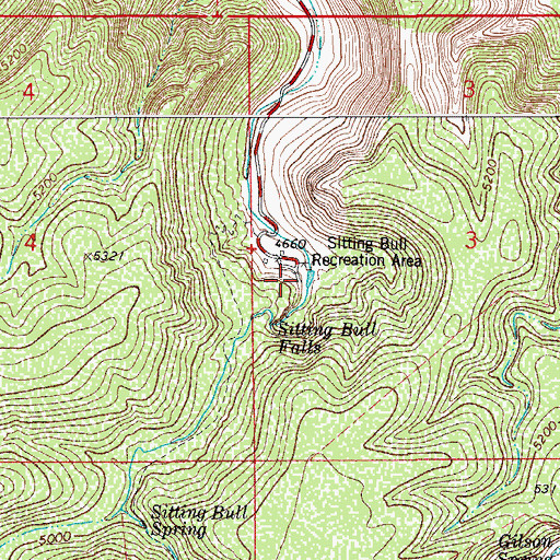 Topographic Map of Sitting Bull Falls Point of Interest, NM