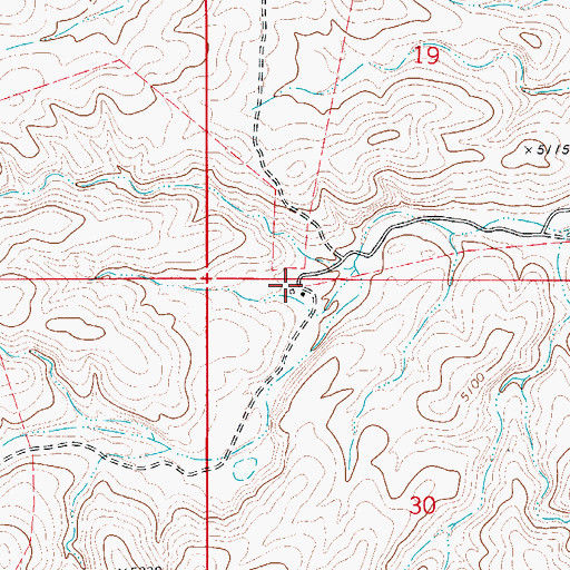 Topographic Map of Tuck Tank, NM