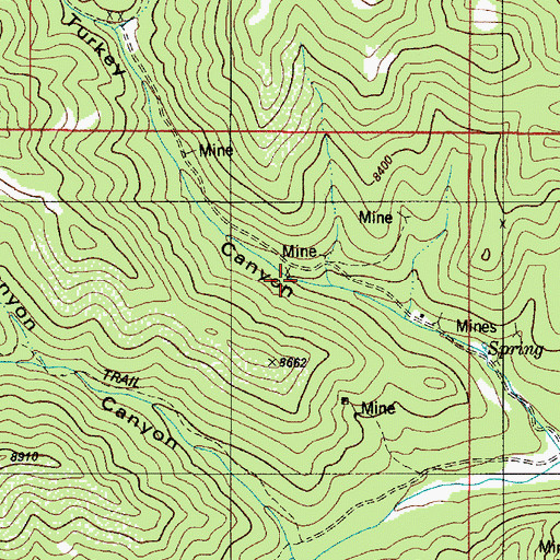 Topographic Map of White Mountain Wilderness, NM