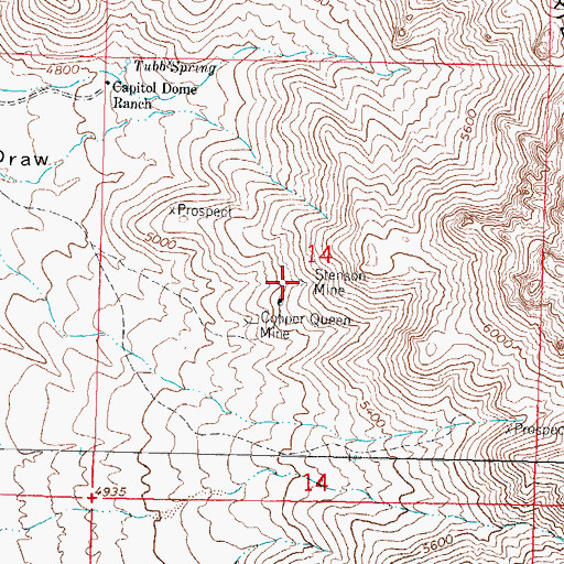 Topographic Map of Stenson, NM