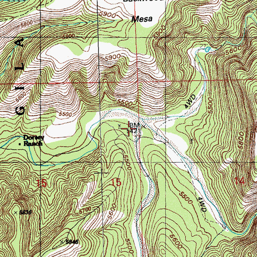 Topographic Map of Walnut Creek, NM