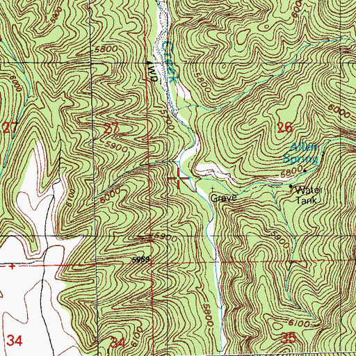 Topographic Map of North Fork Walnut Creek, NM