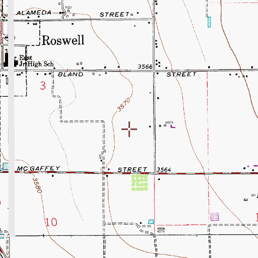 Topographic Map of 10102 Water Well, NM