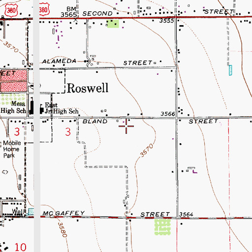 Topographic Map of 13246 Water Well, NM