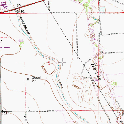 Topographic Map of 12806 Water Well, NM