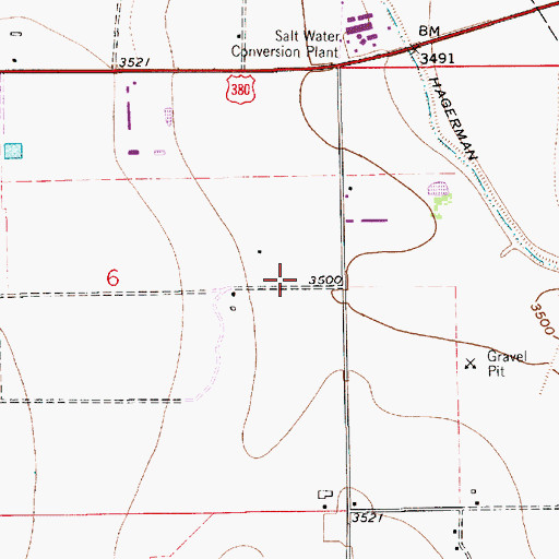 Topographic Map of 13338 Water Well, NM