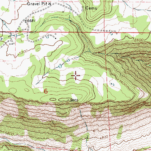 Topographic Map of Gallegos, NM