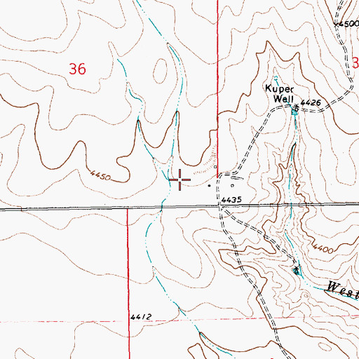Topographic Map of Kuper, NM
