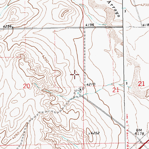 Topographic Map of Hughs, NM