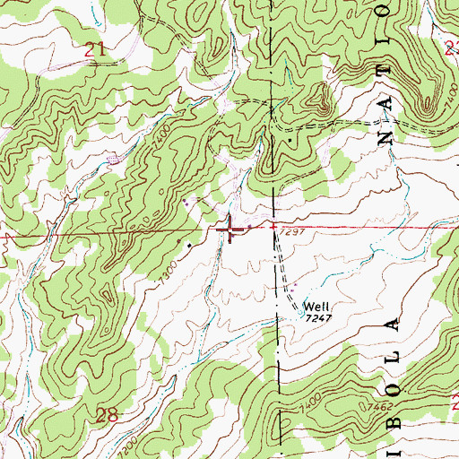 Topographic Map of Davis, NM