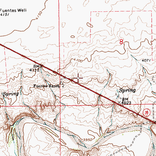 Topographic Map of Cluck, NM