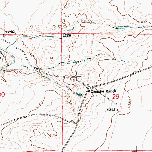 Topographic Map of Casados, NM