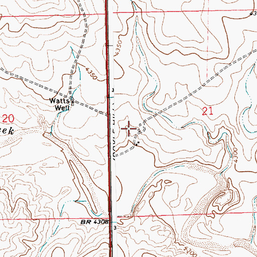Topographic Map of Burns, NM