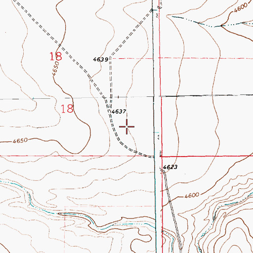 Topographic Map of Anglin, NM