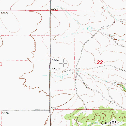 Topographic Map of Campsey, NM