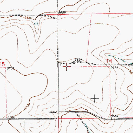 Topographic Map of Bouleware, NM
