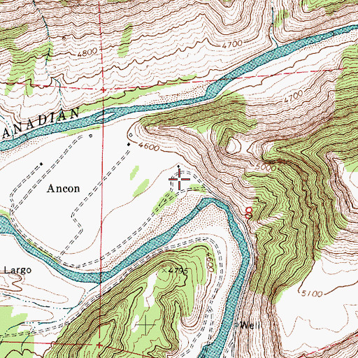 Topographic Map of Balsofete, NM
