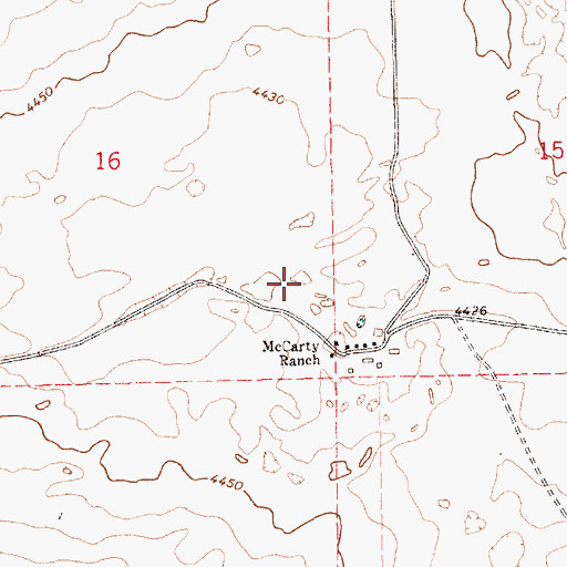 Topographic Map of McCartys, NM