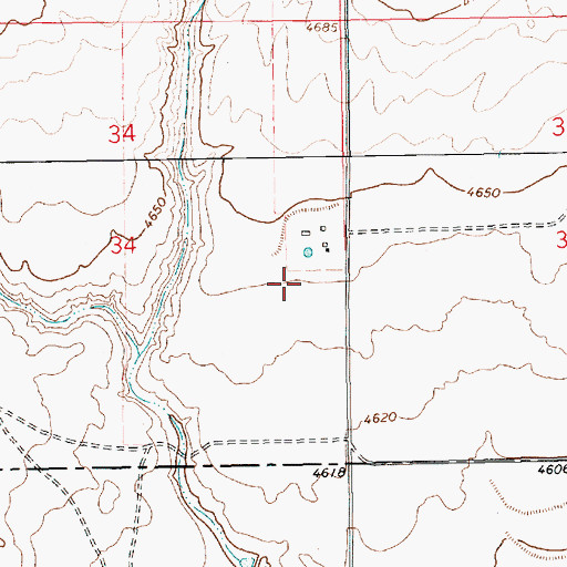 Topographic Map of Robertson, NM