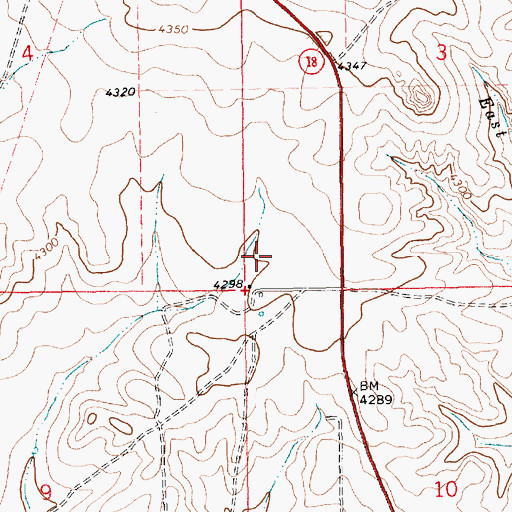 Topographic Map of Stroud, NM