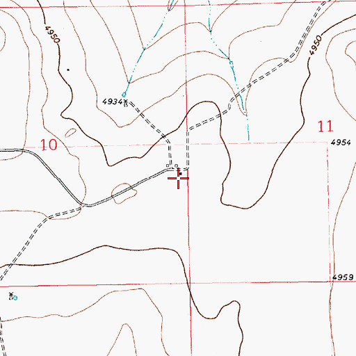 Topographic Map of Tompkins, NM