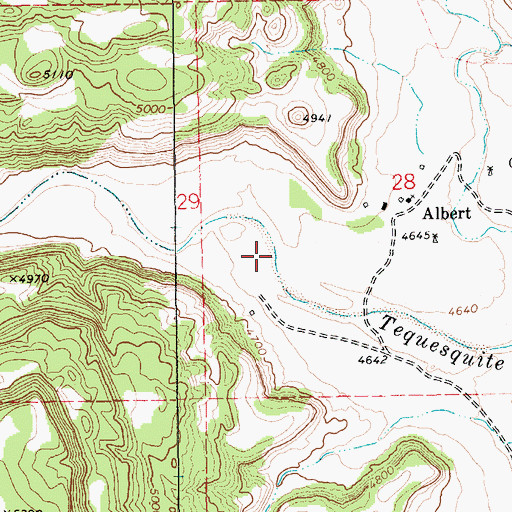 Topographic Map of Albert, NM