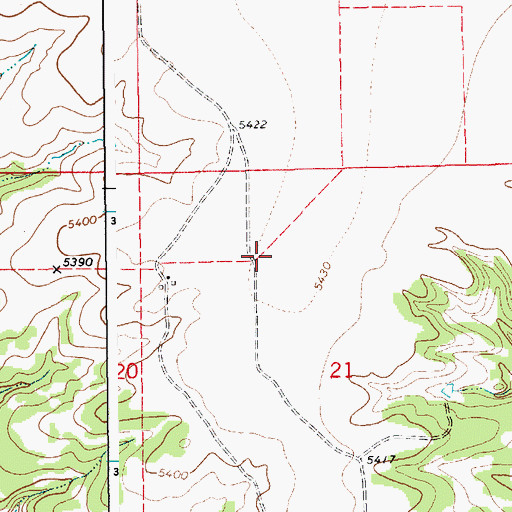 Topographic Map of Arbuckle, NM