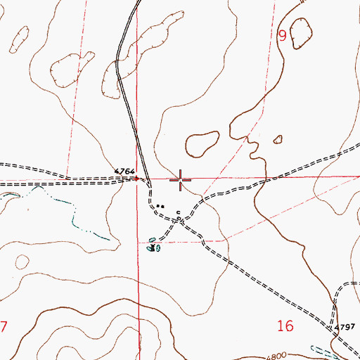 Topographic Map of Brown, NM