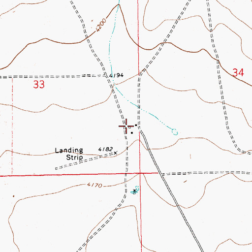 Topographic Map of Bullock, NM