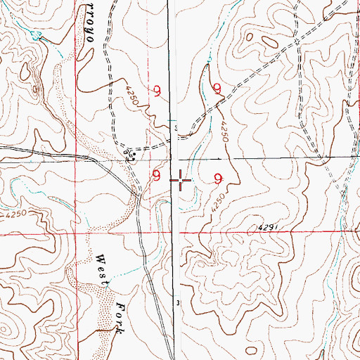 Topographic Map of Burns, NM