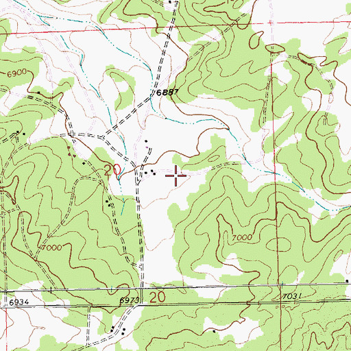 Topographic Map of Hall, NM