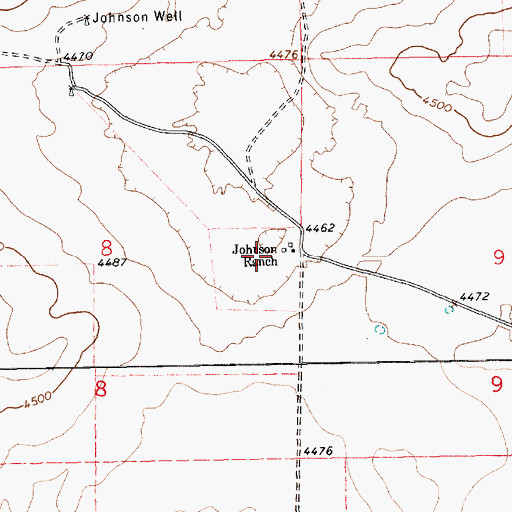 Topographic Map of Johnson, NM